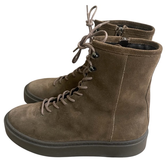 AQUATALIA Lacole Platform Bootie In‎ Brown Suede Leather Women’s Size 8 - Picture 1 of 10